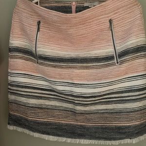 Loft black and pink skirt size 8
